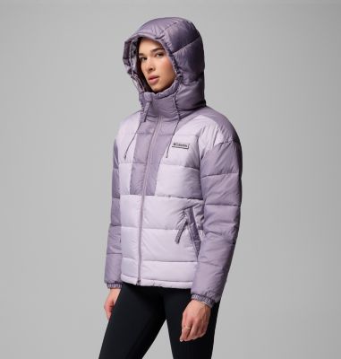 Women's Pike Lake III Hooded Puffer Jacket, Color: Lavender Pearl, Shale Purple, image 4