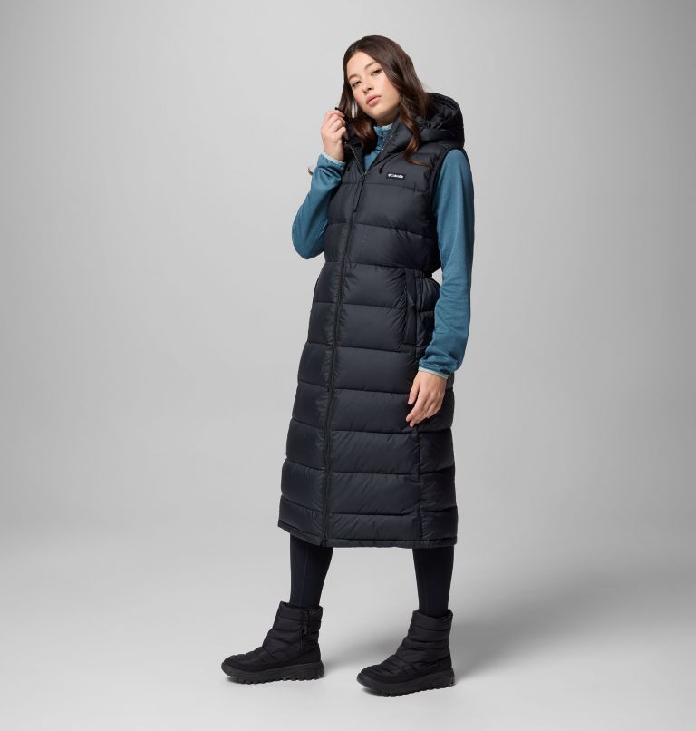 Women's Pike Lake II Long Vest, Color: Black, image 4