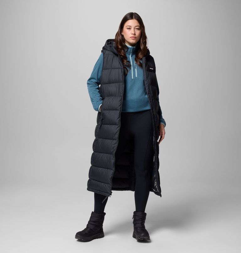 Women's Pike Lake II Long Vest, Color: Black, image 5