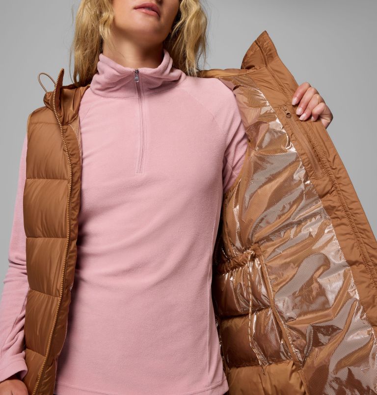 Women's Pike Lake II Long Vest, Color: Camel Brown, image 6