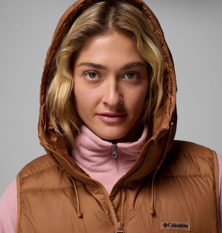 Women's Pike Lake II Long Vest, Color: Camel Brown, image 9