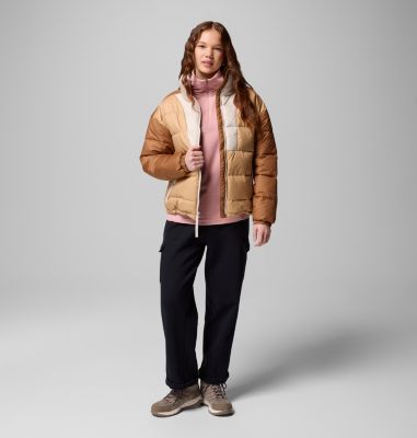 Women's Pike Lake Puffer Jacket, Color: Canoe, Camel Brown, Dark Stone, image 14
