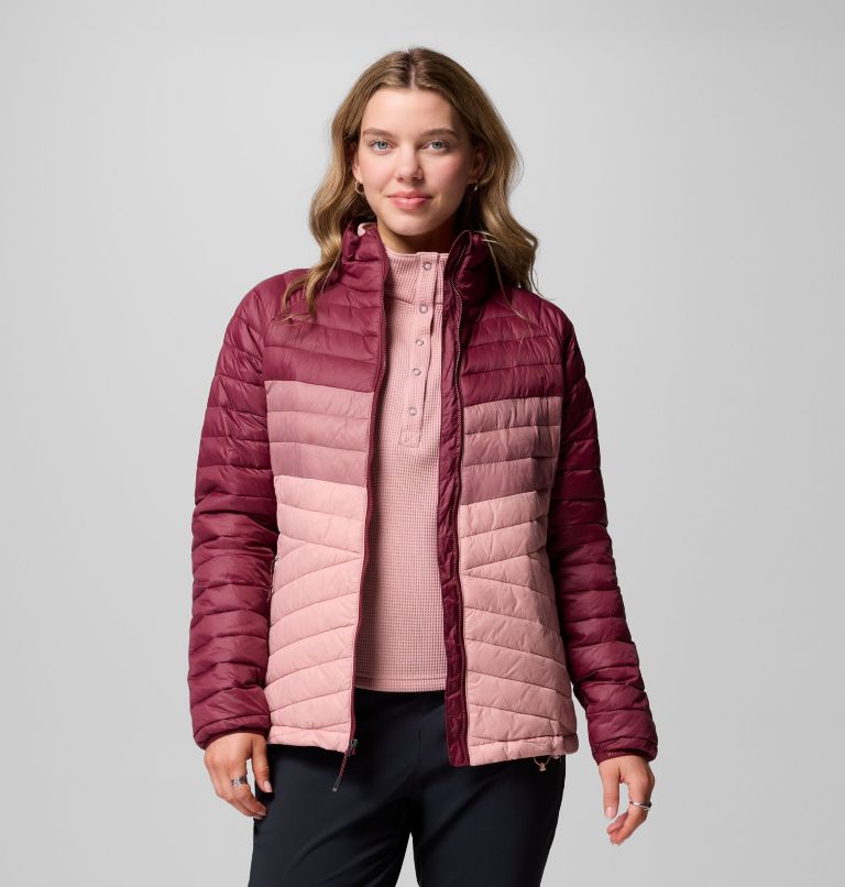 Powder Pass Jacket | 659 | XL, Color: Eraser Pink, Fig, Rich Wine, image 5