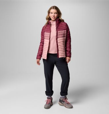Women's Powder Pass Jacket, Color: Eraser Pink, Fig, Rich Wine, image 10