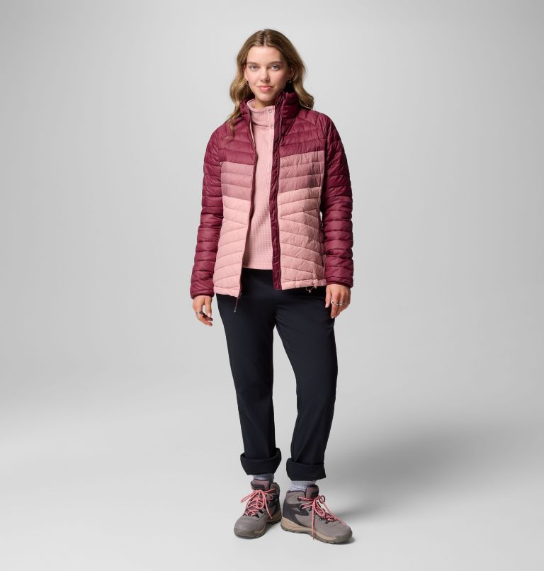 Powder Pass Jacket | 659 | XL, Color: Eraser Pink, Fig, Rich Wine, image 9