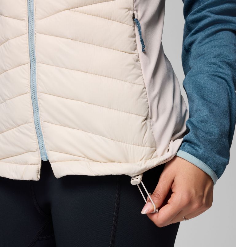 Women's Powder Pass III Hybrid Vest, Color: Dark Stone, Crushed Blue, image 8