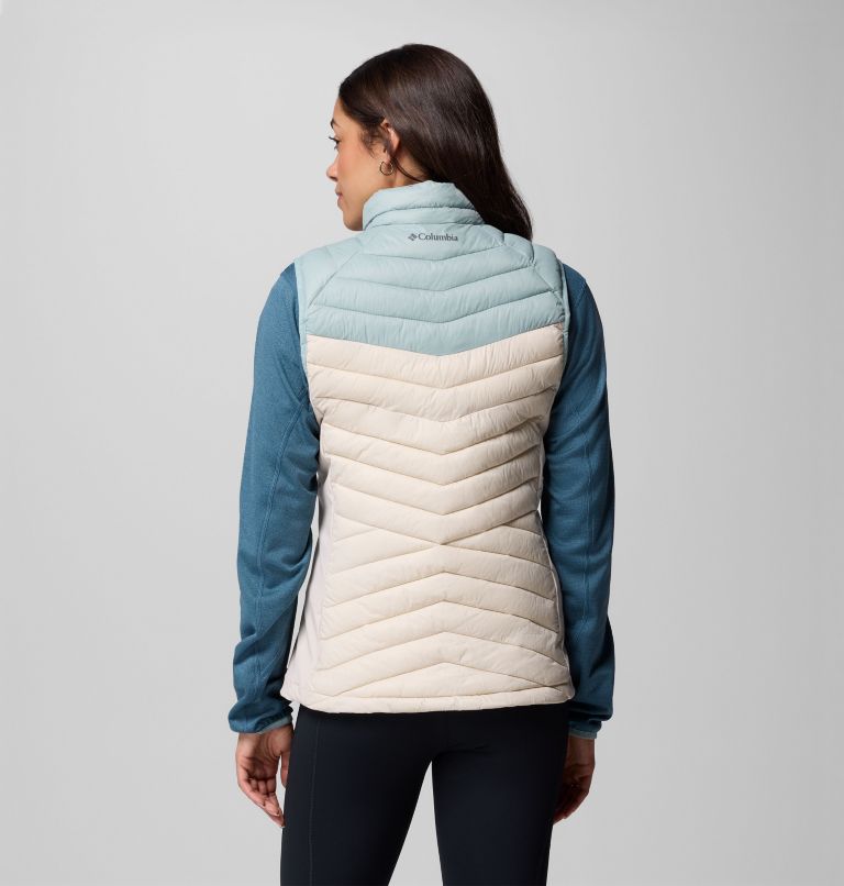 Women's Powder Pass III Hybrid Vest, Color: Dark Stone, Crushed Blue, image 3