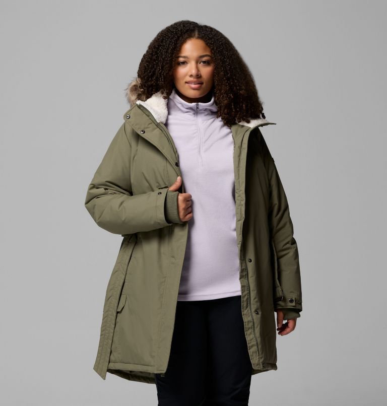 Women's Icelandite II Parka - Plus Size, Color: Stone Green, image 5