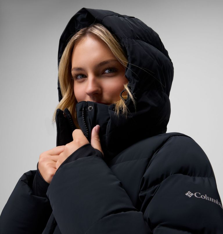 Women's Amaze Puff Mid Hooded Jacket, Color: Black, image 15