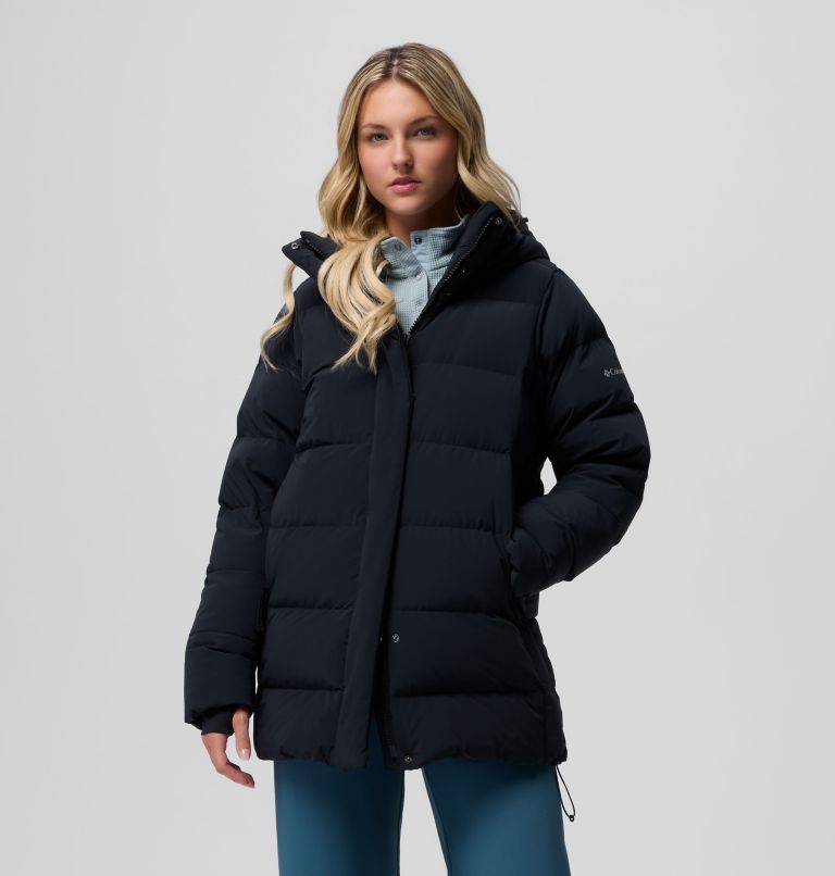 Women's Amaze Puff Mid Hooded Jacket, Color: Black, image 5