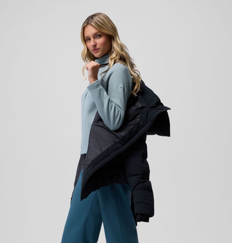 Women's Amaze Puff Mid Hooded Jacket, Color: Black, image 6