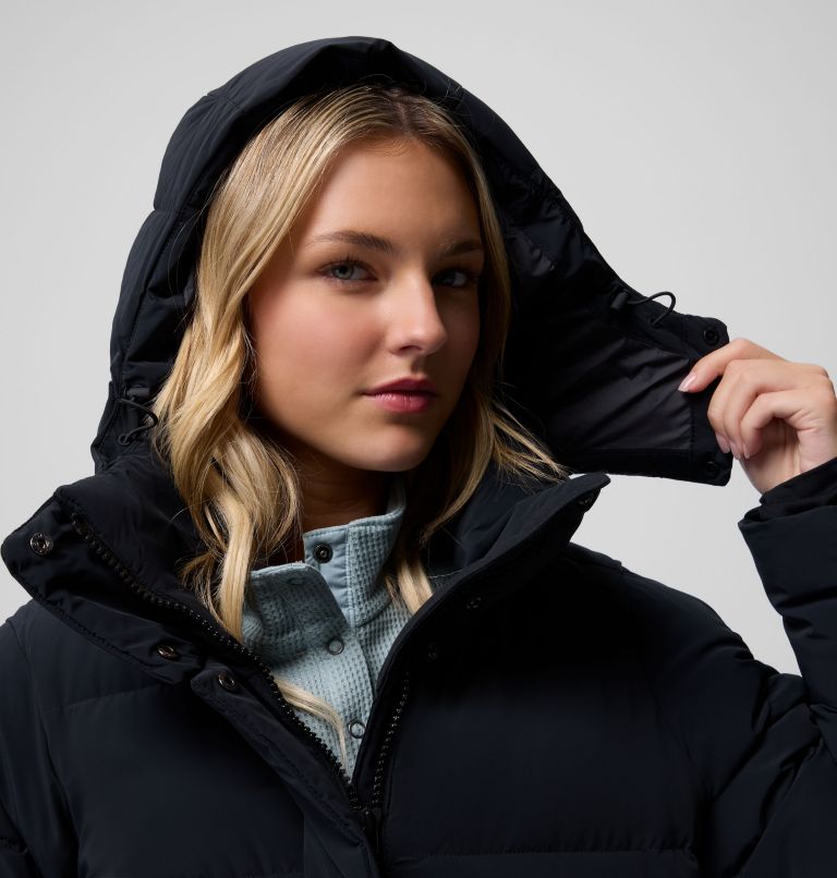 Women's Amaze Puff Mid Hooded Jacket, Color: Black, image 12