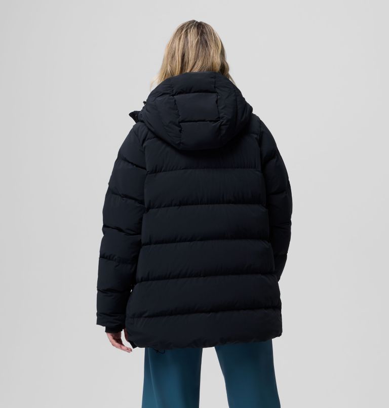 Women's Amaze Puff Mid Hooded Jacket, Color: Black, image 3