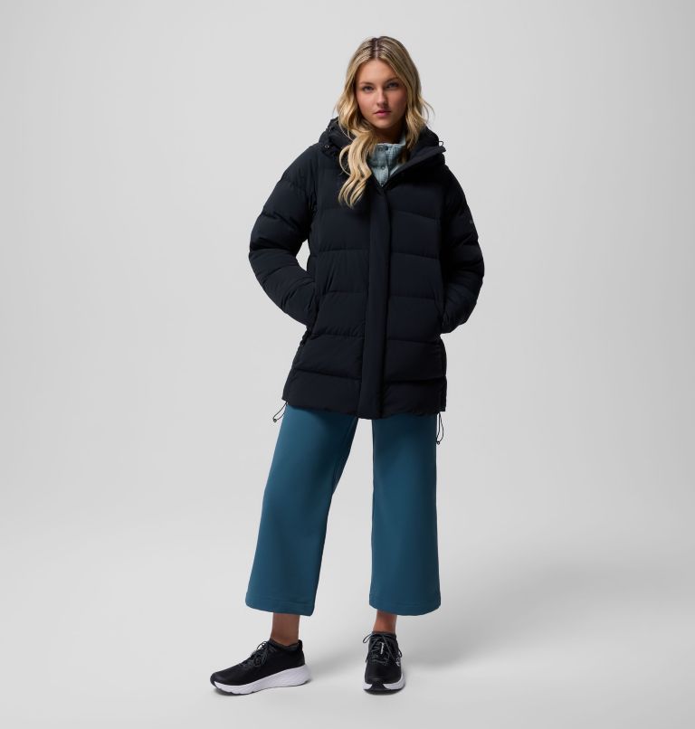 Women's Amaze Puff Mid Hooded Jacket, Color: Black, image 2