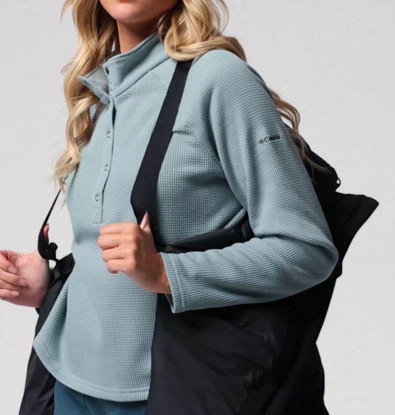 Women's Amaze Puff Mid Hooded Jacket, Color: Black