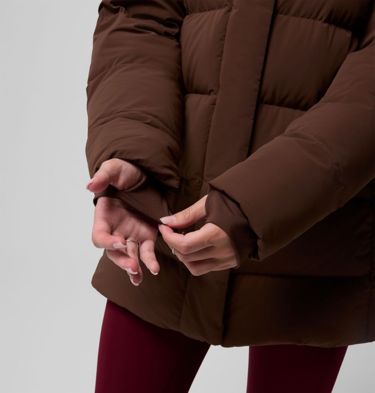 Women's Amaze Puff Mid Hooded Jacket, Color: Tobacco, image 13