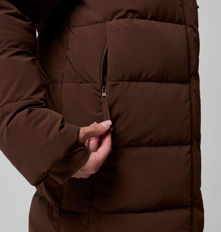Women's Amaze Puff Mid Hooded Jacket, Color: Tobacco, image 14