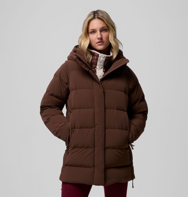 Women's Amaze Puff Mid Hooded Jacket, Color: Tobacco, image 5