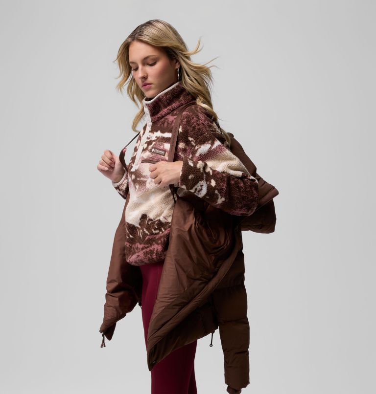 Women's Amaze Puff Mid Hooded Jacket, Color: Tobacco, image 6