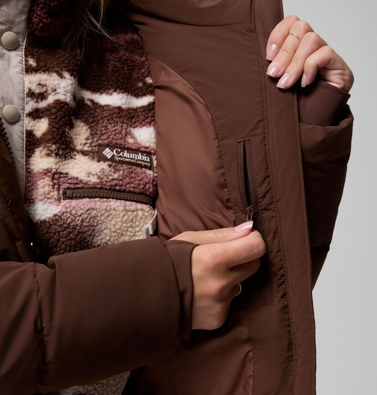 Women's Amaze Puff Mid Hooded Jacket, Color: Tobacco, image 8