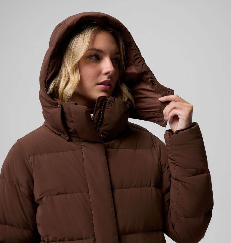 Women's Amaze Puff Mid Hooded Jacket, Color: Tobacco, image 12