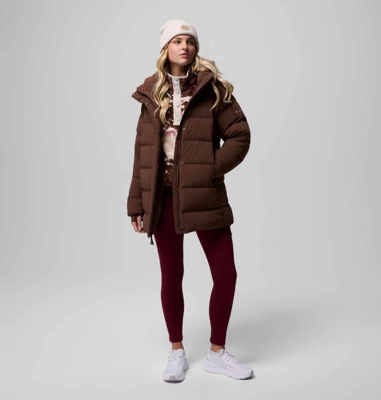 Women's Amaze Puff Mid Hooded Jacket, Color: Tobacco, image 16