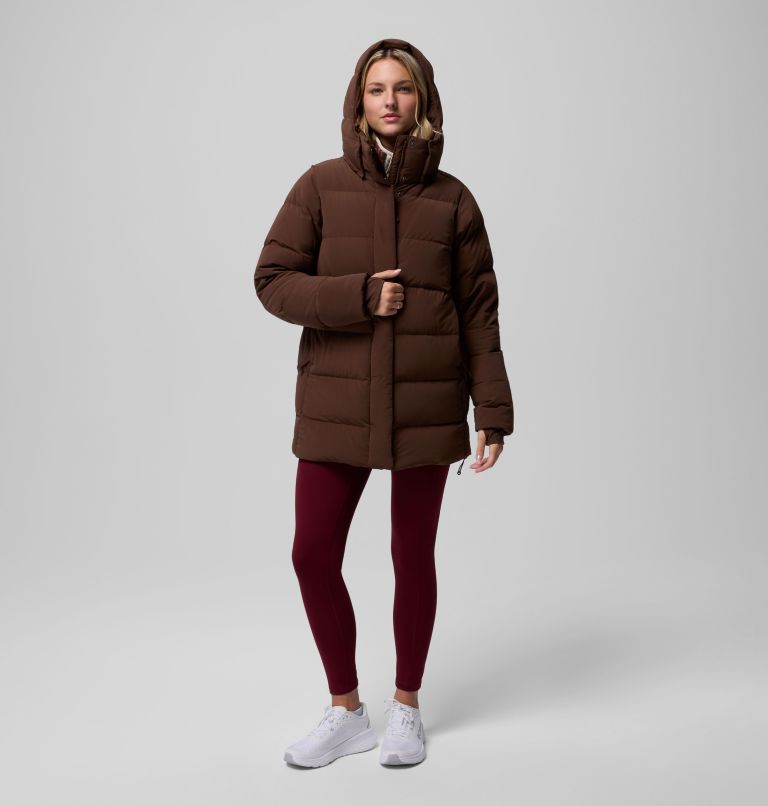 Women's Amaze Puff Mid Hooded Jacket, Color: Tobacco, image 17