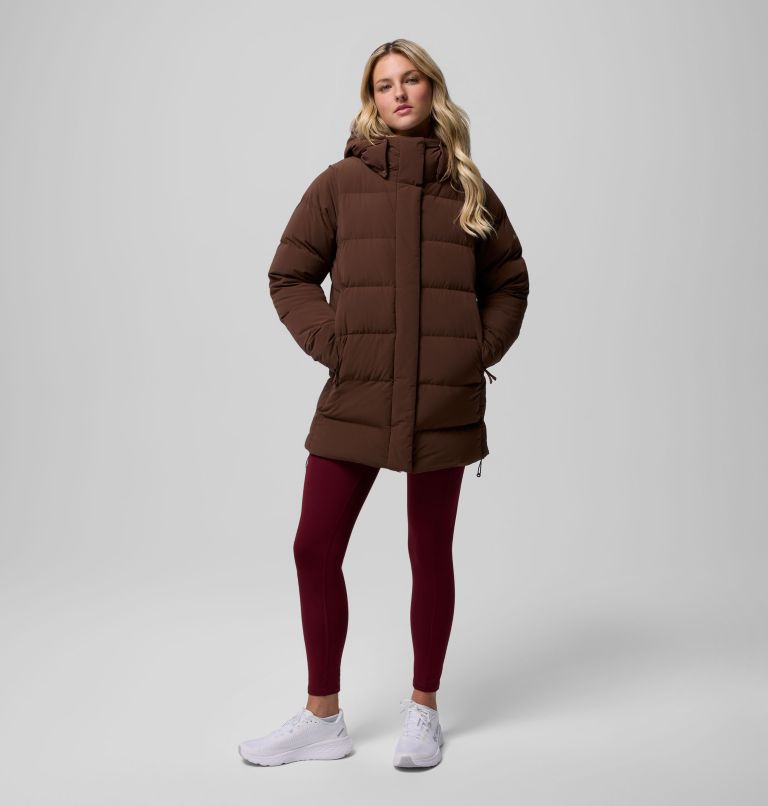 Women's Amaze Puff Mid Hooded Jacket, Color: Tobacco, image 18