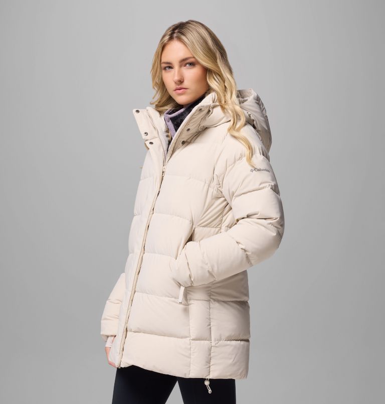 Women's Amaze Puff Mid Hooded Jacket, Color: Dark Stone, image 4