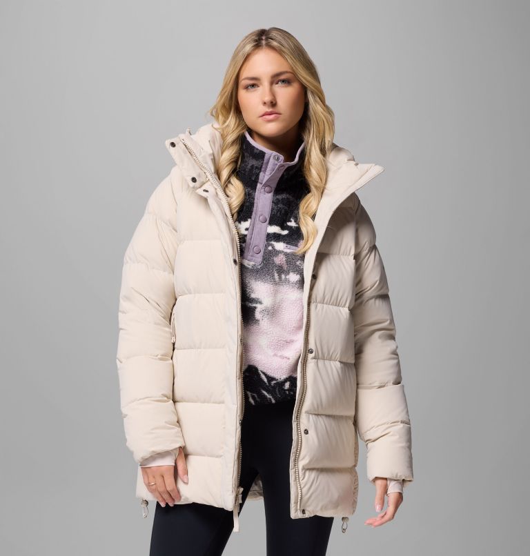 Women's Amaze Puff Mid Hooded Jacket, Color: Dark Stone, image 5