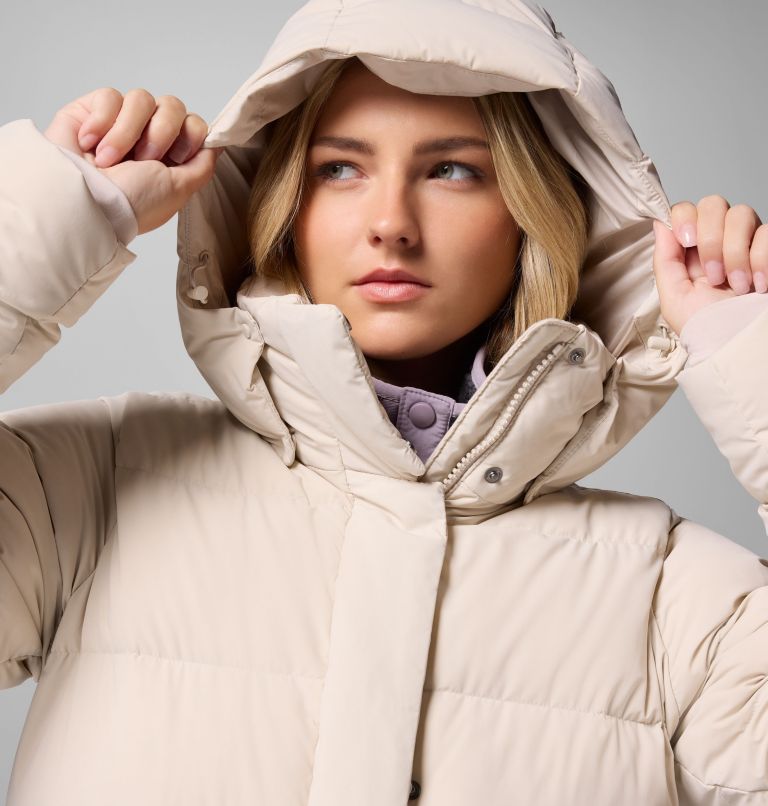Women's Amaze Puff Mid Hooded Jacket, Color: Dark Stone, image 9