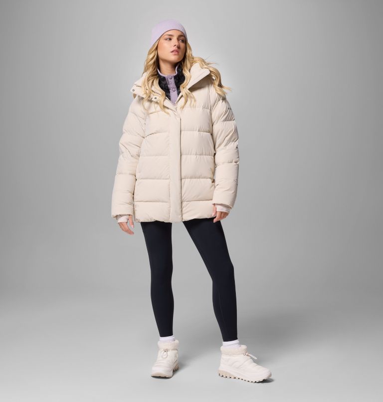 Women's Amaze Puff Mid Hooded Jacket, Color: Dark Stone, image 2