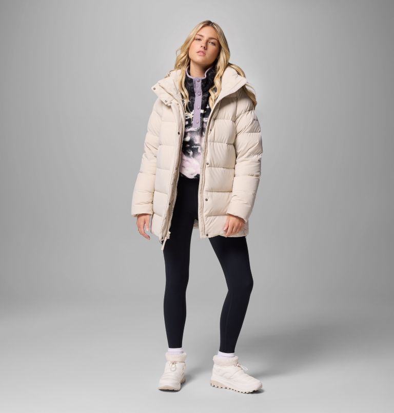 Women's Amaze Puff Mid Hooded Jacket, Color: Dark Stone, image 15