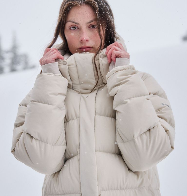 Women's Amaze Puff Mid Hooded Jacket, Color: Dark Stone, image 18