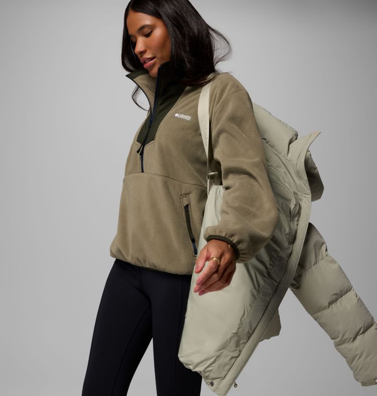Women's Amaze Puff Mid Hooded Jacket, Color: Safari, image 15