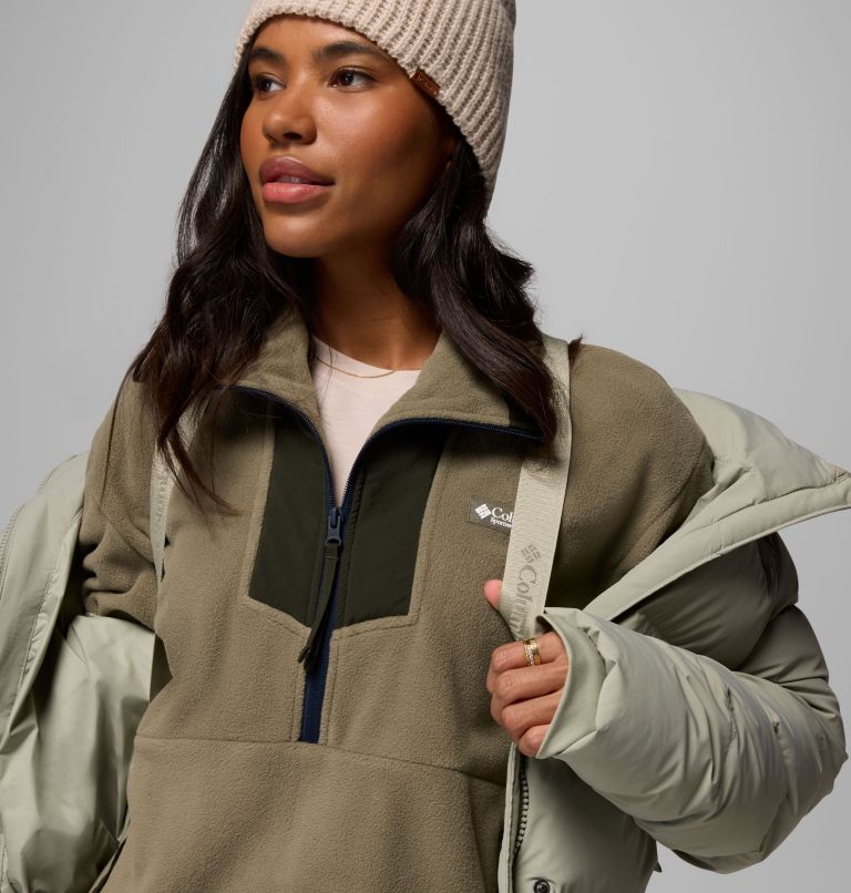 Women's Amaze Puff Mid Hooded Jacket, Color: Safari, image 6