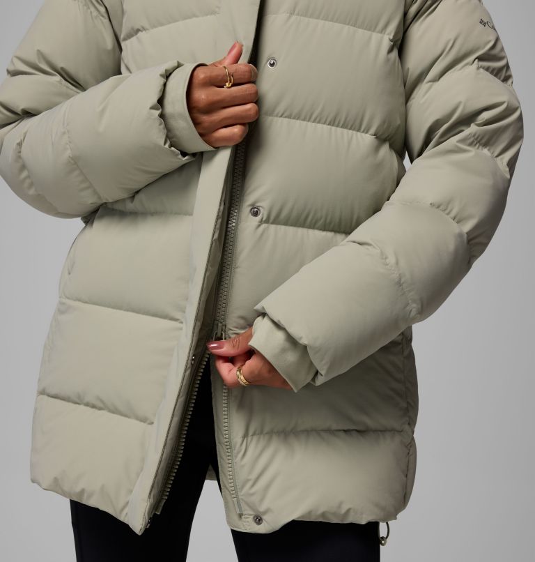 Women's Amaze Puff Mid Hooded Jacket, Color: Safari, image 10