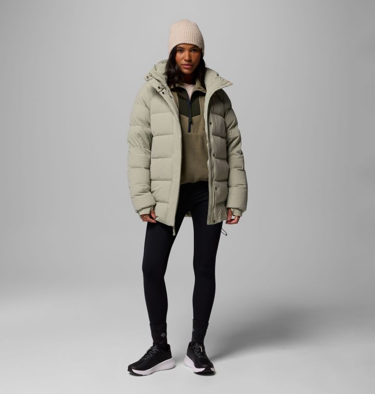 Women's Amaze Puff Mid Hooded Jacket, Color: Safari, image 16
