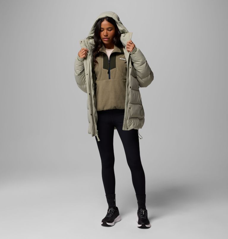 Women's Amaze Puff Mid Hooded Jacket, Color: Safari, image 17