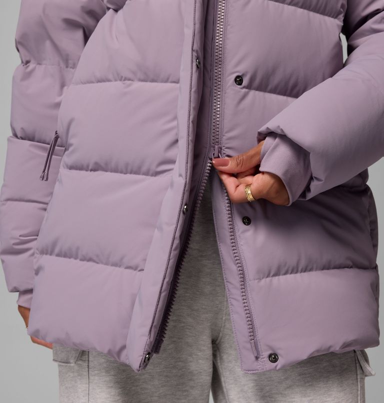 Women's Amaze Puff Mid Hooded Jacket, Color: Shale Purple, image 15