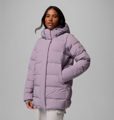 Women's Amaze Puff Mid Hooded Jacket, Color: Shale Purple, image 12