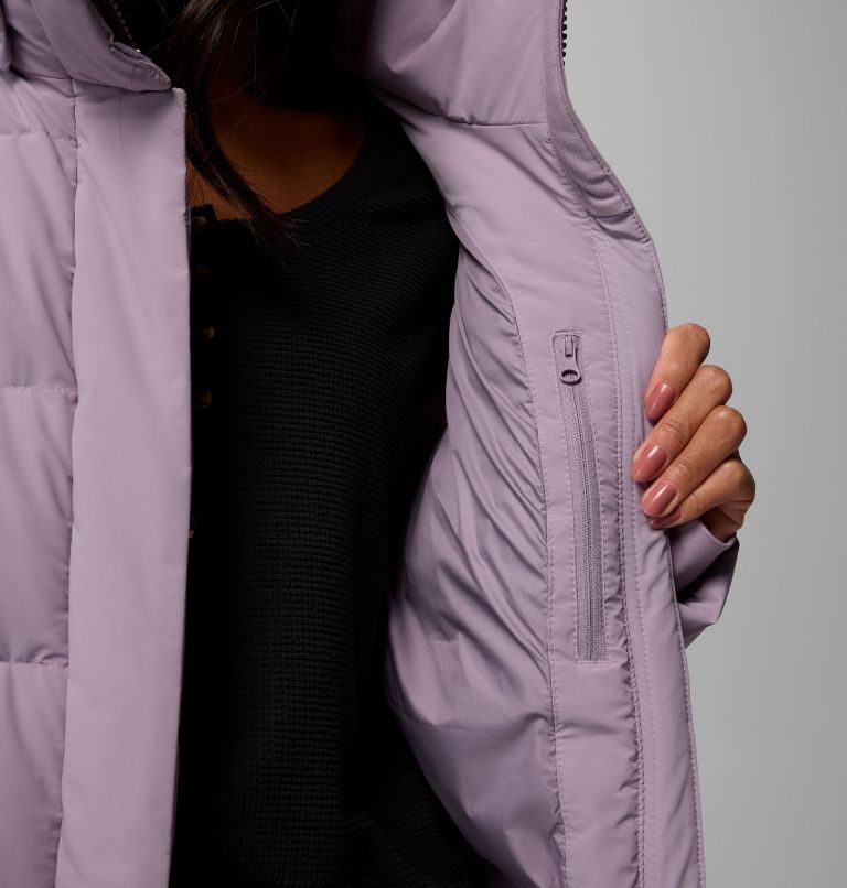 Women's Amaze Puff Mid Hooded Jacket, Color: Shale Purple, image 8