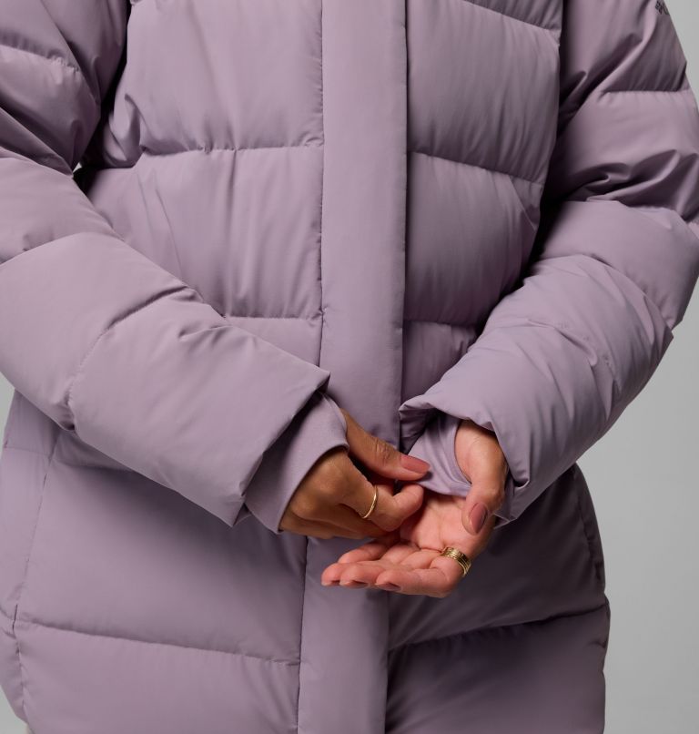 Women's Amaze Puff Mid Hooded Jacket, Color: Shale Purple, image 10