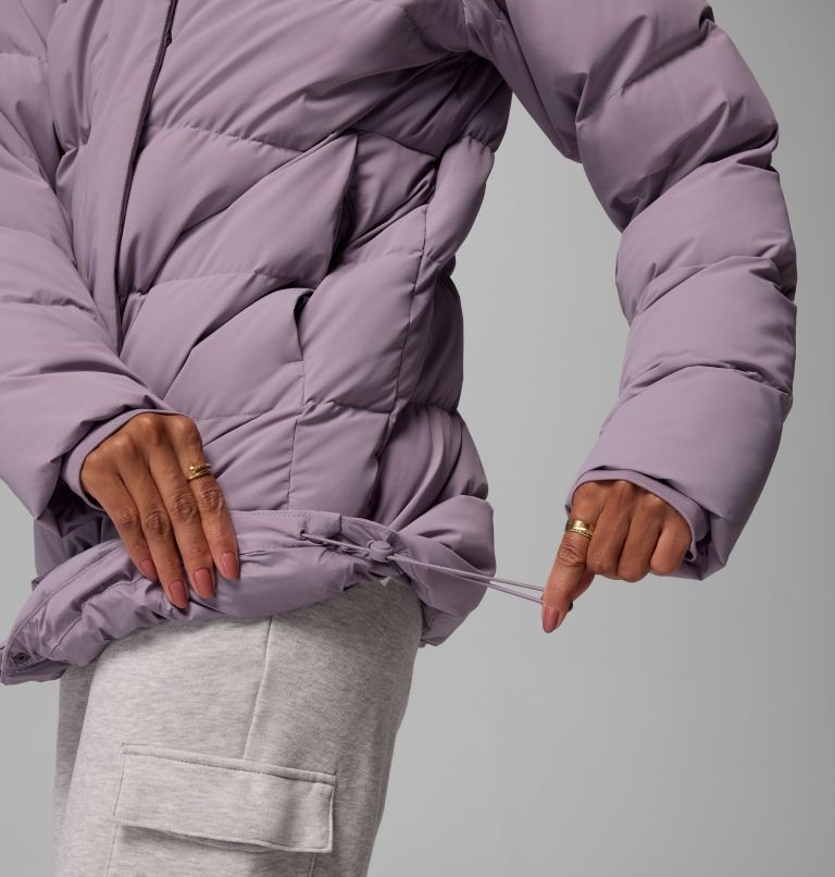 Women's Amaze Puff Mid Hooded Jacket, Color: Shale Purple, image 11