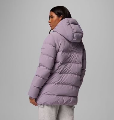 Women's Amaze Puff Mid Hooded Jacket, Color: Shale Purple, image 11