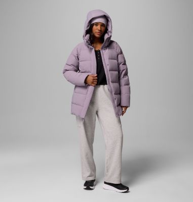 Women's Amaze Puff Mid Hooded Jacket, Color: Shale Purple, image 10