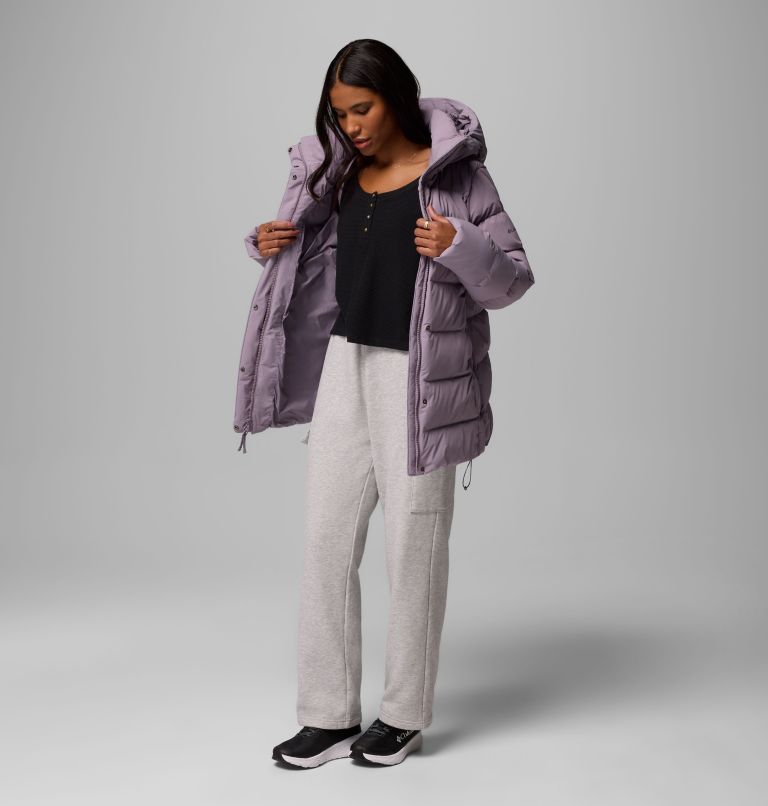 Women's Amaze Puff Mid Hooded Jacket, Color: Shale Purple, image 18