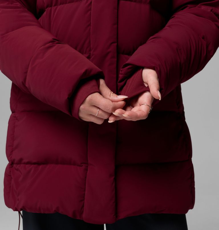 Women's Amaze Puff Mid Hooded Jacket, Color: Rich Wine, image 13