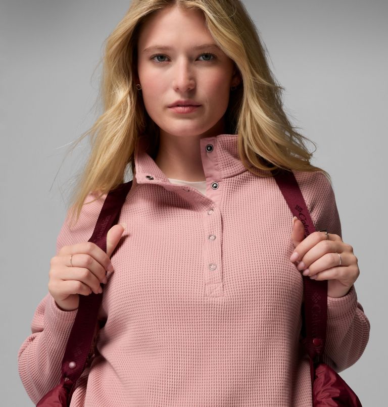 Women's Amaze Puff Mid Hooded Jacket, Color: Rich Wine, image 6