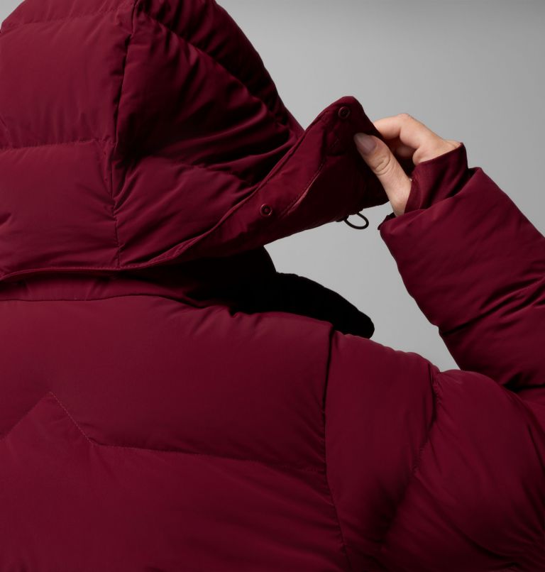 Women's Amaze Puff Mid Hooded Jacket, Color: Rich Wine, image 12